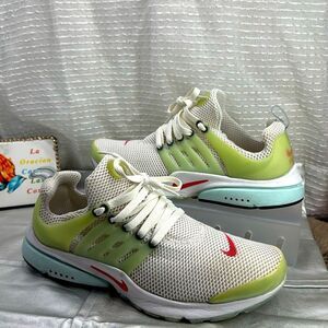 (E4) NIKE AIR PRESTO QS DEEP CUMULUS WHITE ORIENTAL POPPY SKYLIGHT MINT, L ,12US